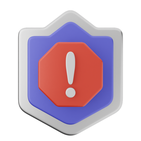 Proteção de escudo de alerta  3D Icon