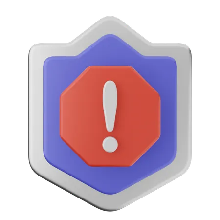 Proteção de escudo de alerta  3D Icon