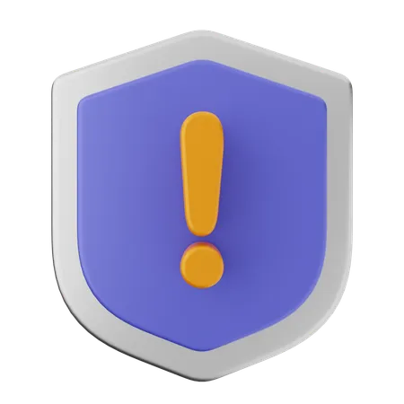 Proteção de escudo de alerta  3D Icon