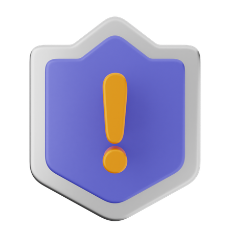 Escudo de protección de alerta  3D Icon