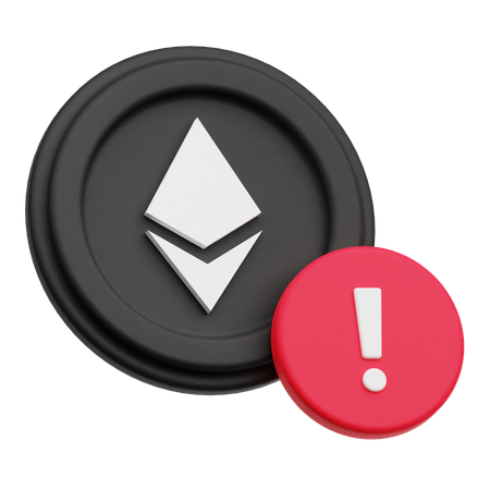 Alerta de ethereum  3D Icon
