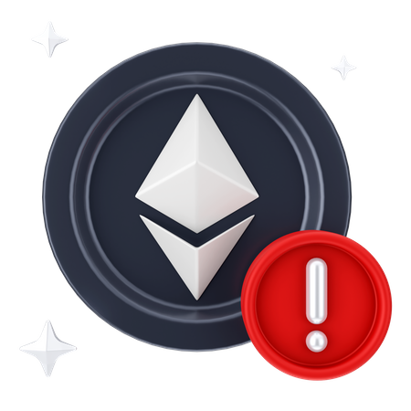 Alerta de ethereum  3D Icon