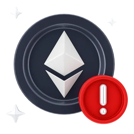 Alerta de ethereum  3D Icon