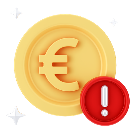 Alerta del euro  3D Icon