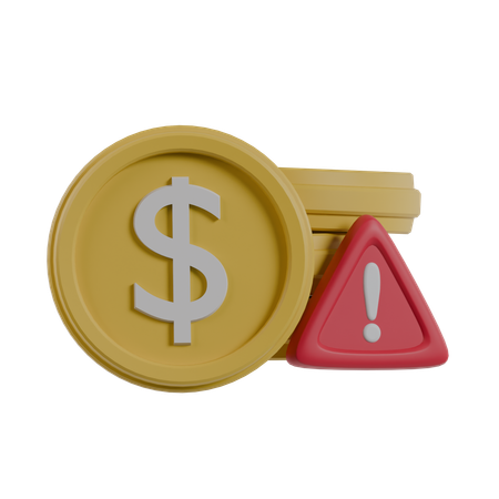 Alerta financiera  3D Icon