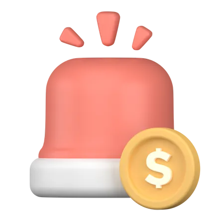 Alerta financiera  3D Icon