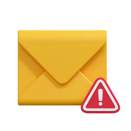 Mensagem de alerta  3D Icon