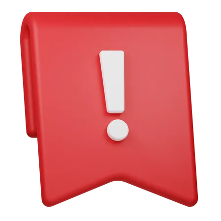 Marcador de alerta  3D Icon