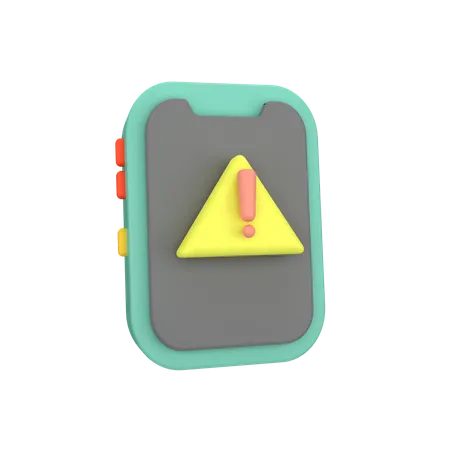 Alerta movil  3D Icon