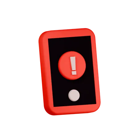 Alerta movil  3D Icon