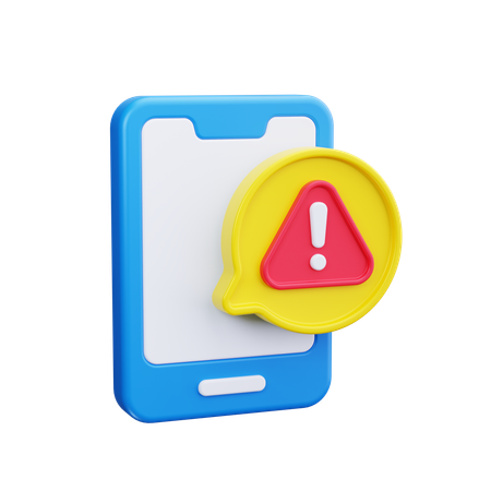 Alerta movil  3D Icon