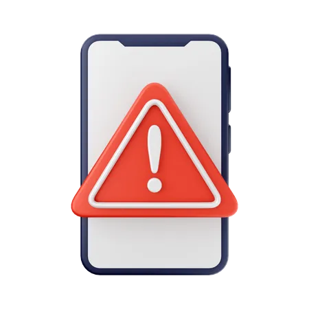 Alerta movil  3D Icon