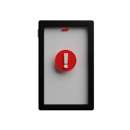 Alerta movil  3D Icon