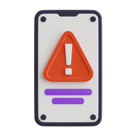 Alerta movil  3D Icon