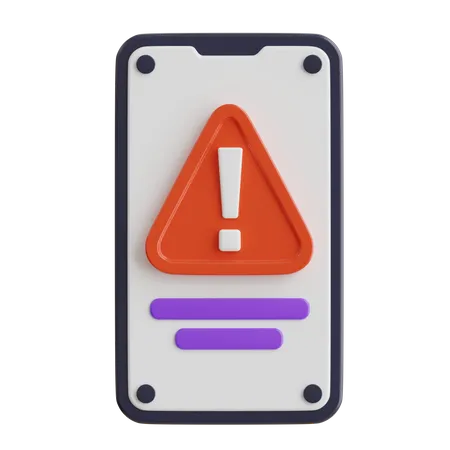 Alerta movil  3D Icon