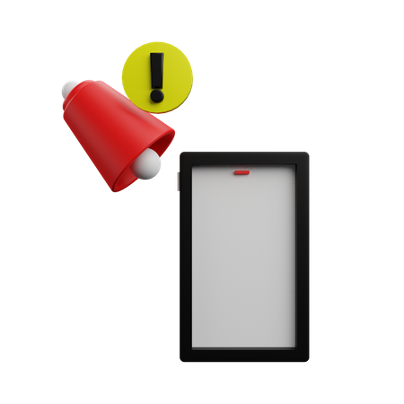 Alerta de notificação de smartphone  3D Icon
