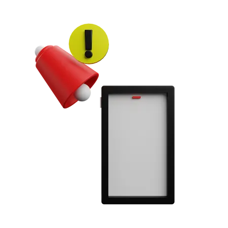 Alerta de notificação de smartphone  3D Icon