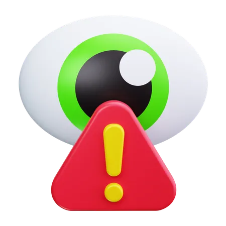 Alerta ocular  3D Icon