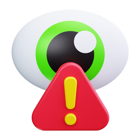 Alerta ocular  3D Icon