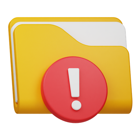 Pasta de alerta  3D Icon