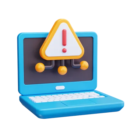 Alerta de computadora portátil  3D Icon