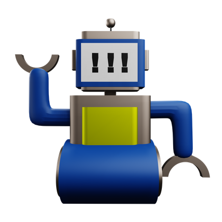 Alerta de robot  3D Icon