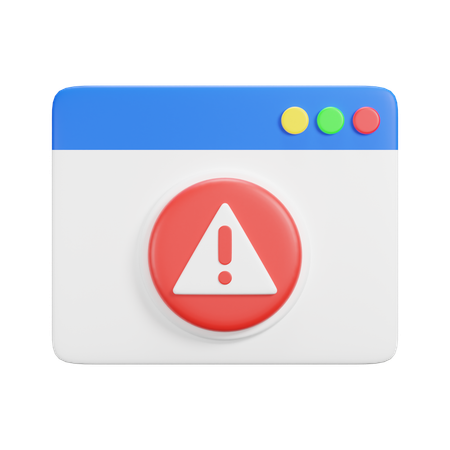 Alerta del sitio web  3D Icon