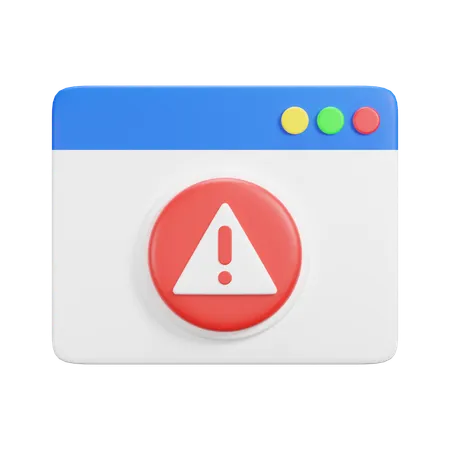 Alerta del sitio web  3D Icon
