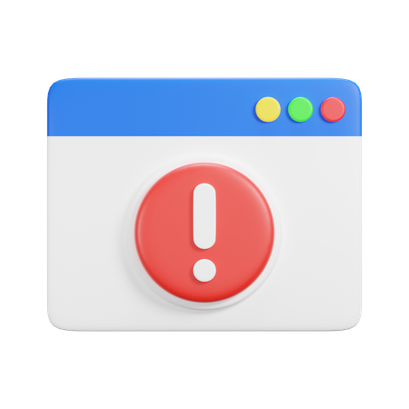 Alerta del sitio web  3D Icon