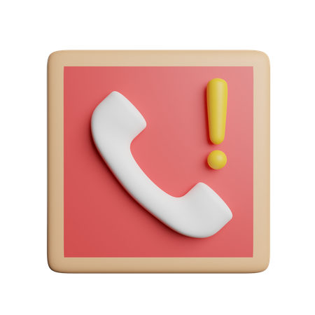 Appel d'alerte  3D Icon