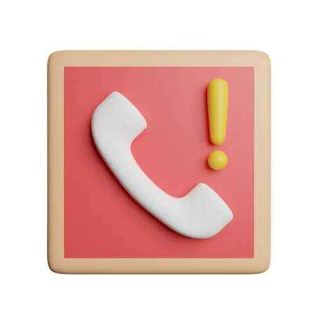 Appel d'alerte  3D Icon