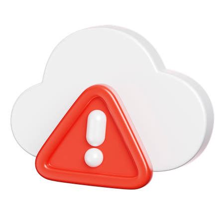 Alerte d'avertissement de nuage  3D Icon