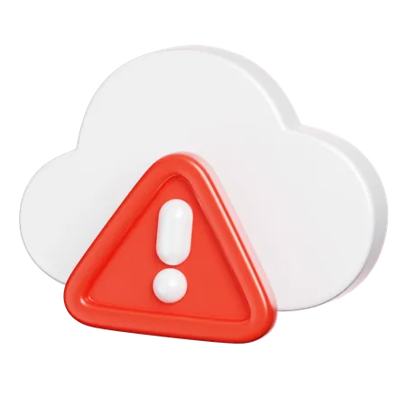 Alerte d'avertissement de nuage  3D Icon