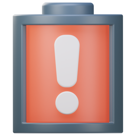 Alerte batterie  3D Icon