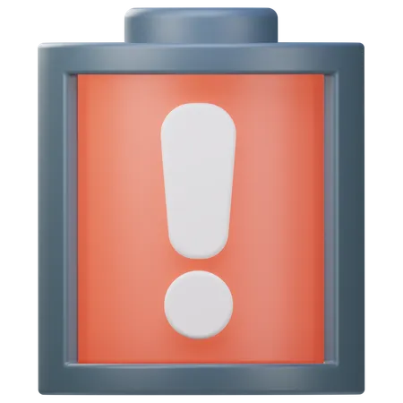 Alerte batterie  3D Icon