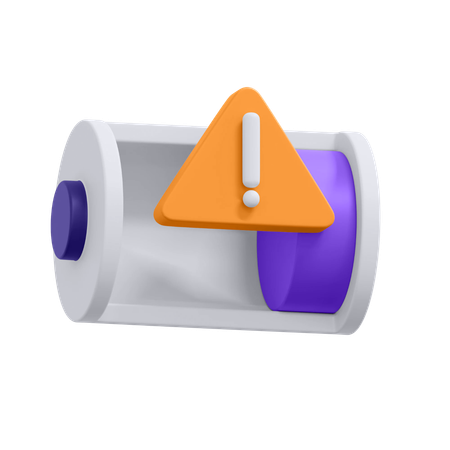 Alerte de batterie faible  3D Icon