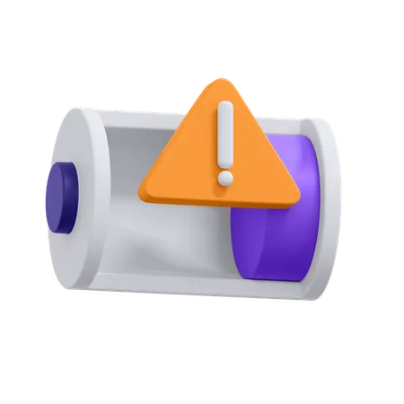 Alerte de batterie faible  3D Icon