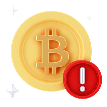 Alerte Bitcoin  3D Icon