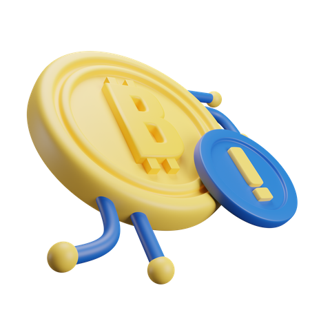 Alerte Bitcoin  3D Icon