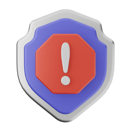 Protection de bouclier d'alerte  3D Icon