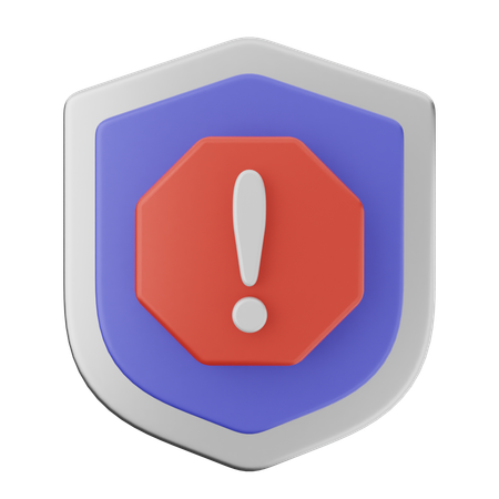 Protection de bouclier d'alerte  3D Icon