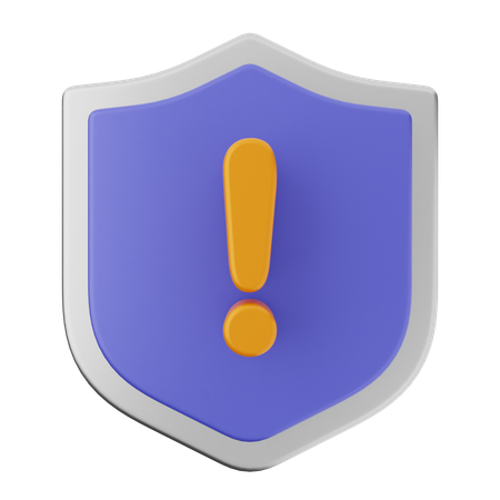 Protection de bouclier d'alerte  3D Icon