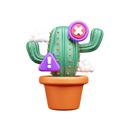 Alerte aux cactus  3D Icon