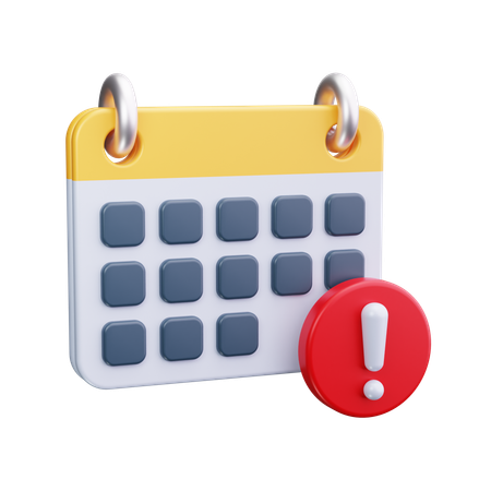 Alerte de calendrier  3D Icon