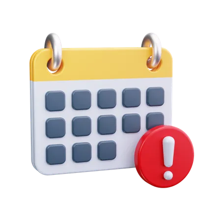 Alerte de calendrier  3D Icon