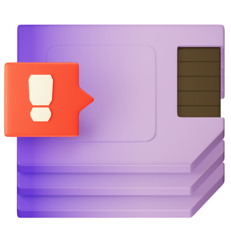 Alerte de carte mémoire  3D Icon