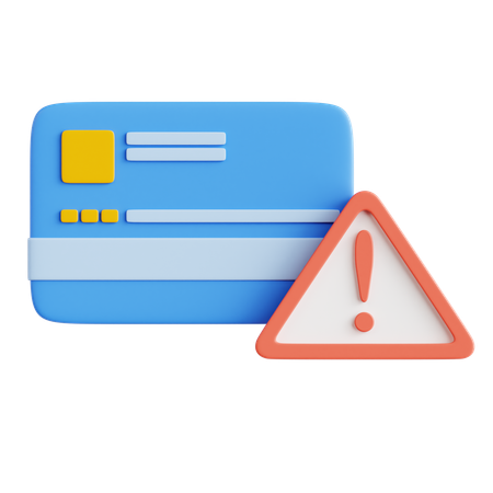 Alerte carte de paiement  3D Icon