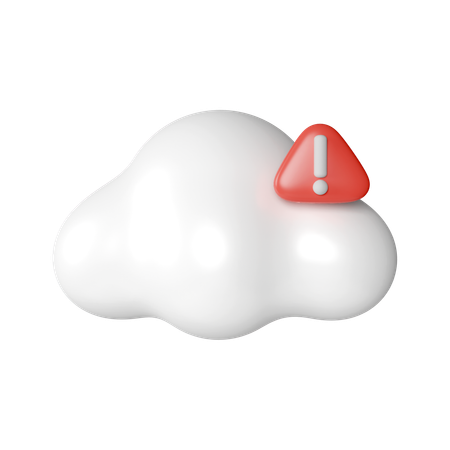 Alerte Cloud Computing  3D Icon