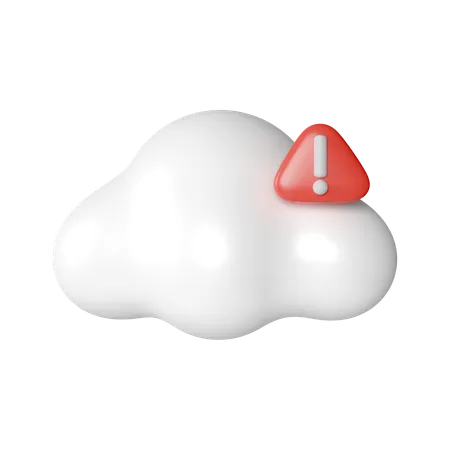 Alerte Cloud Computing  3D Icon