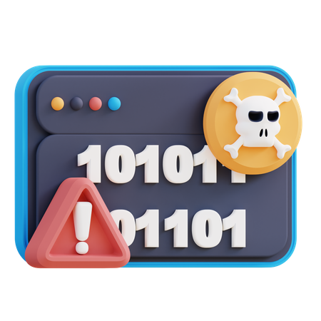 Alerte à la cybercriminalité  3D Icon